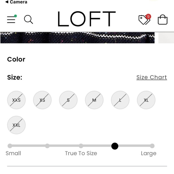 LOFT Striped Button Back Swing Dress in Navy Multi Color Specks & Metallic - Picture 15 of 15